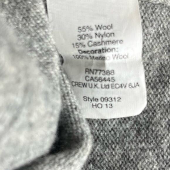 J. Crew Vintage Cashmere Wool Blend Floral Appliqué Women's Sweater - Picture 10 of 10